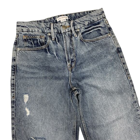 Good American Jeans 90s High Waist Ripped Pant 25/0 - Picture 2 of 5